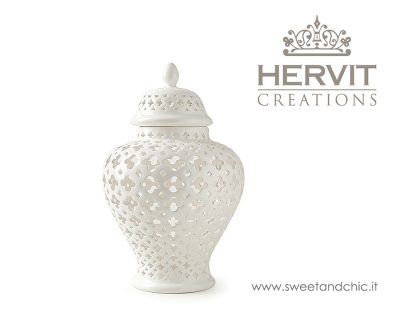 Hervit - Anfora Potiche Porcellana Traforata S