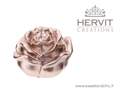 Hervit – Candela Rosa Malva con laccatura metallizzata