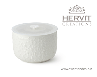 Hervit – Contenitore medio in Porcellana bianca Romance