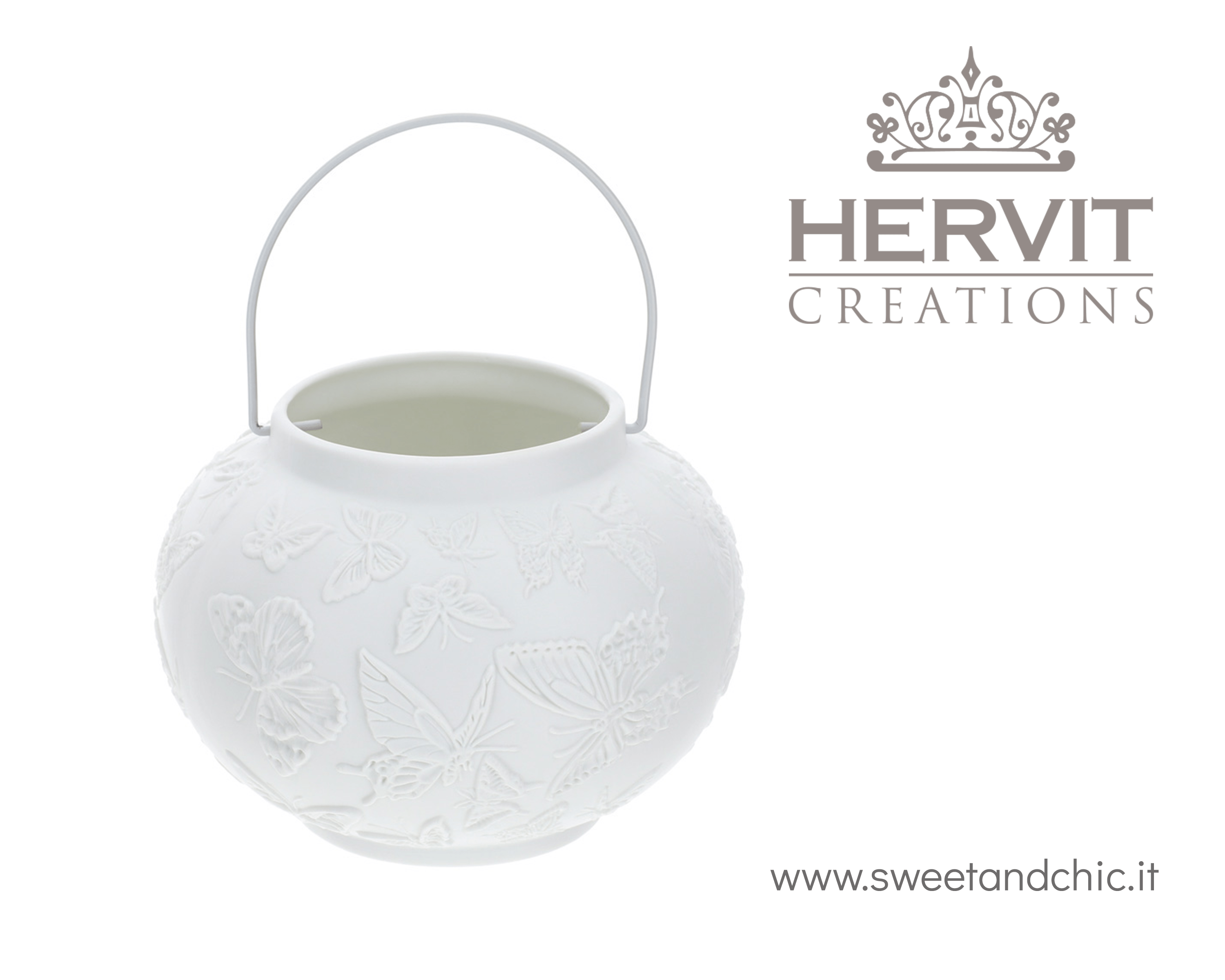 Hervit - Lanterna in porcellana bianca Biscuit | Sweet and Chic