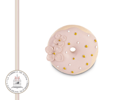 Magnete Donut Cipria Fiori Glitter