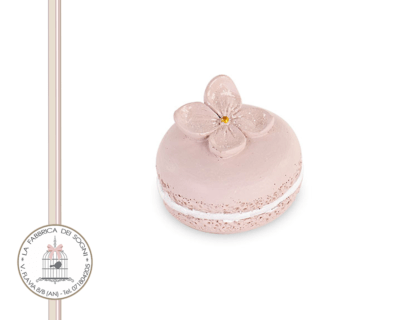 Magnete Macaron Cipria Fiori Glitter