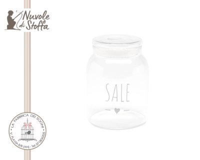 Barattolo in vetro per sale di Nuvole di Stoffa
