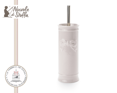 Scopino tortora con fiocco di Nuvole di Stoffa