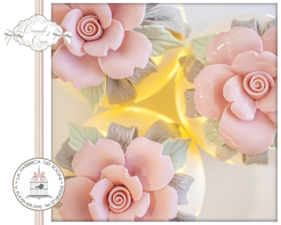 coccole di casa sfera rosa luce LED 3