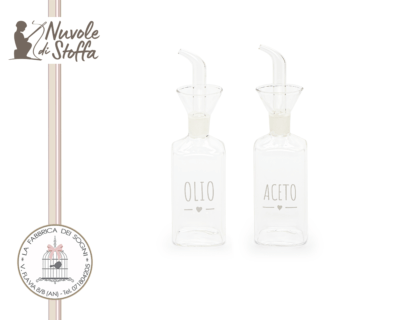 Dosatori per olio e aceto in vetro di Nuvole di Stoffa