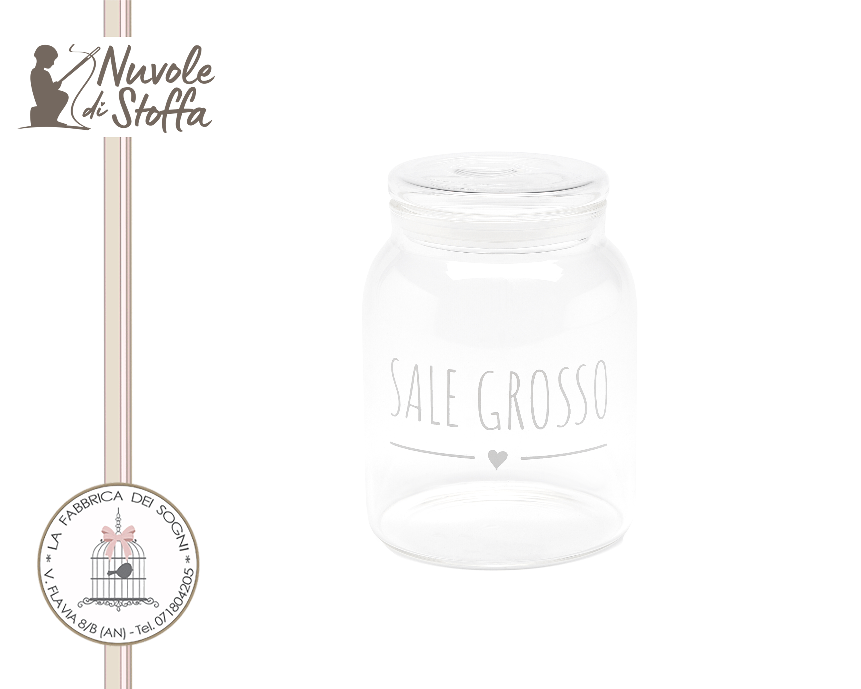 Nuvole di Stoffa – Barattolo vetro Sale Grosso | Sweet and Chic