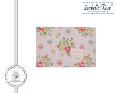 Strofinaccio rosa con fiori della linea Abby di Isabelle Rose