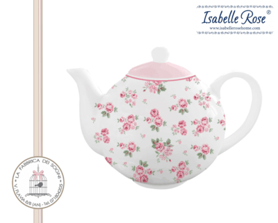 Teiera in porcellana della linea Lucy di Isabelle Rose