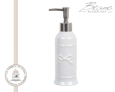 Blanc Mariclo - Dispenser sapone con fiocco bianco