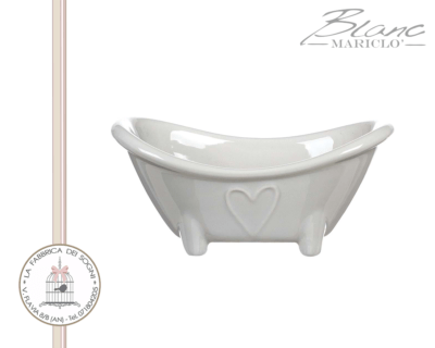 Blanc Mariclò – Porta Sapone Vasca da Bagno Grigio