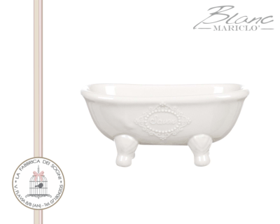 Blanc Mariclo - Porta saponetta Vasca da Bagno bianca