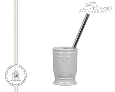 Blanc Mariclo - Scopino wc Grigio con cuore