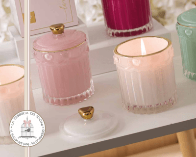 candele vetro colorato profumate