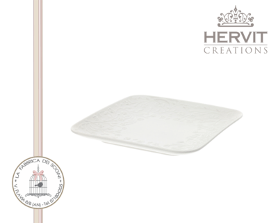 Hervit – Piattino Porcellana bianca Romance