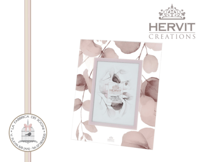 Hervit – Cornice grande in vetro Botanic rosa