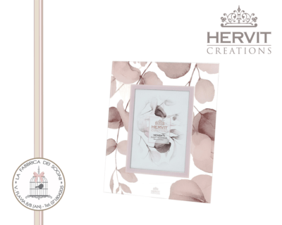 Hervit – Cornice piccola in vetro Botanic rosa