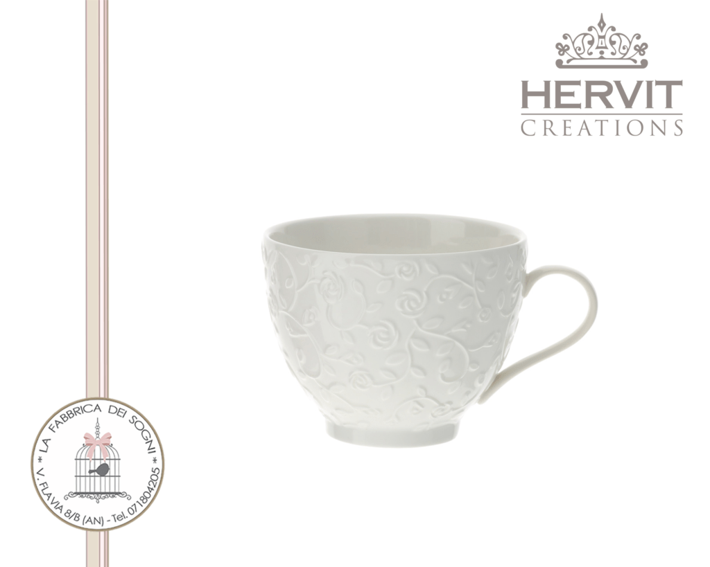 Tazze da tè con piattino Romance - Hervit