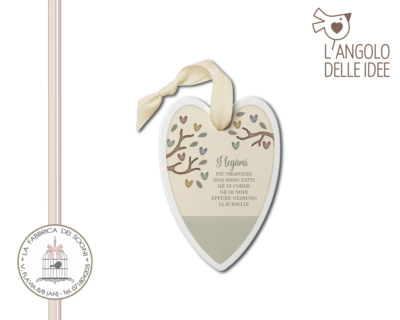 L’Angolo delle Idee – Targa Cuore piccola Legami profondi