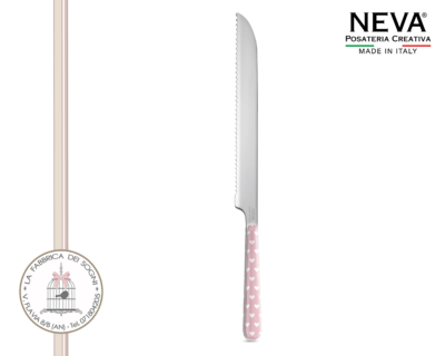 Neva Posate – Coltello Baguette Cuoricini Rosa