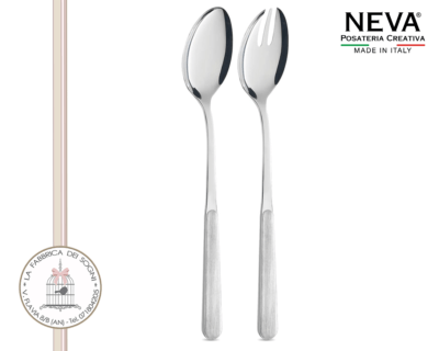 Neva Posate – Set Posate da Insalata Pino Sbiancato