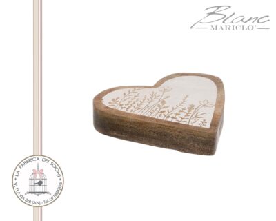 Blanc Mariclo – Cuore decorativo Legno grande