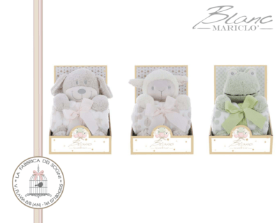 Blanc Mariclo - Copertina di pile con Peluche in Scatola