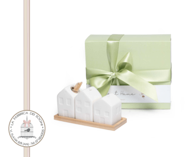 Porta Stuzzicadenti Sale e Pepe Casette in Porcellana – Bomboniera