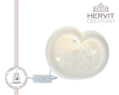 Hervit - Lampada Cuore Porcellana Love