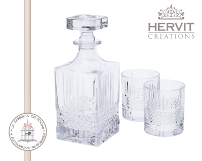 Hervit - Set Brandy bottiglia e bicchieri Dallas