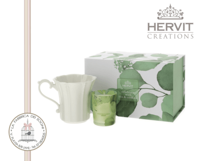 Hervit – Set Candela e Mug Botanic Verde