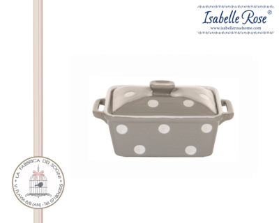 Isabelle Rose- Porta burro tortora con pois