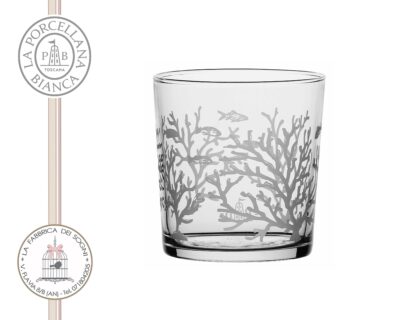 La Porcellana Bianca – Set 6 Bicchieri Babila con Coralli e Pesci