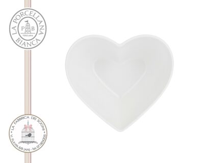 La Porcellana Bianca – Ciotola media Cuore Cupido