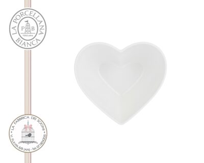 La Porcellana Bianca - Ciotola piccola Cuore Cupido