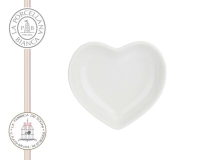 La Porcellana Bianca - Piattino Cuore Cupido