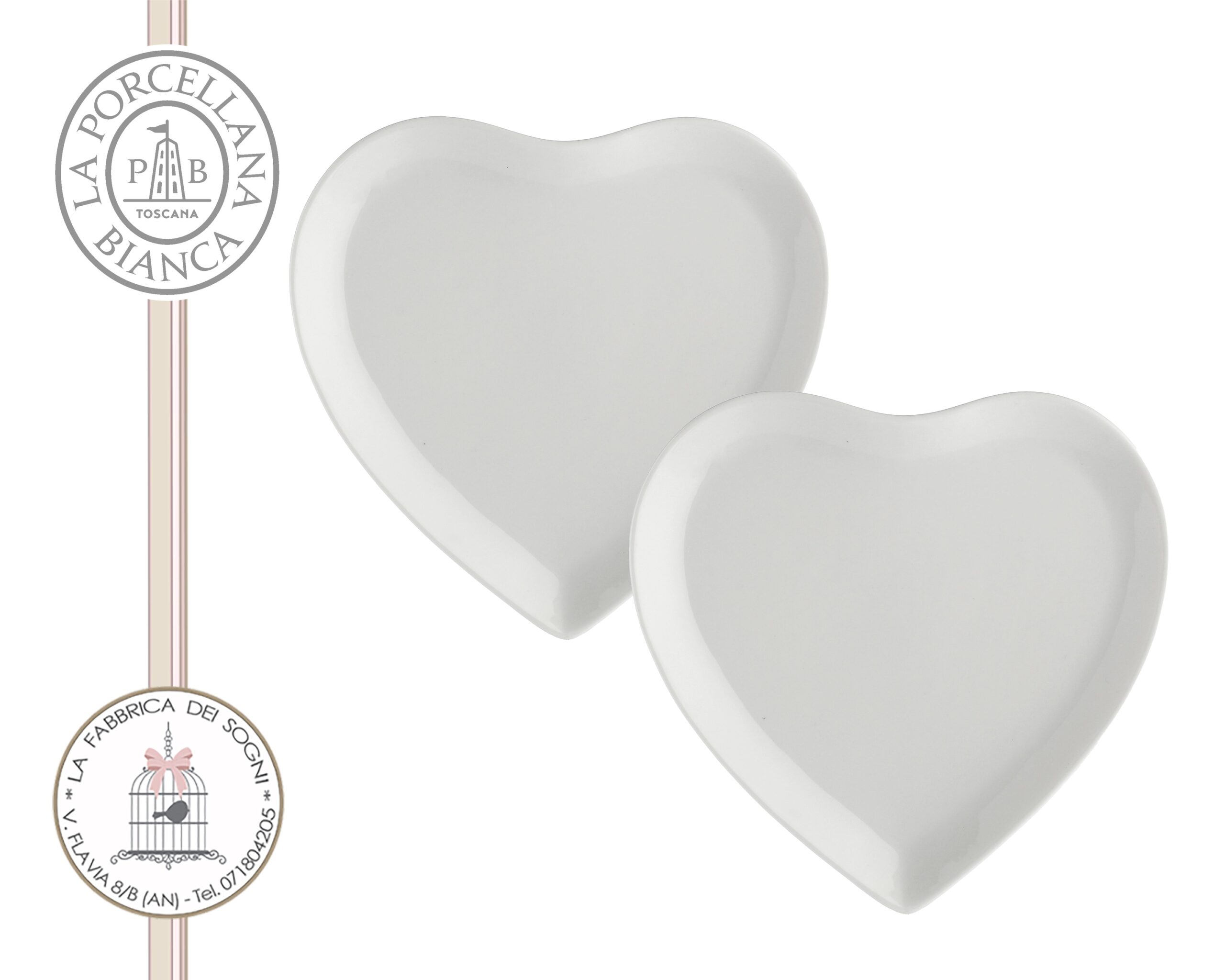 la porcellana bianca set due piatti dolce cuore cupido scaled
