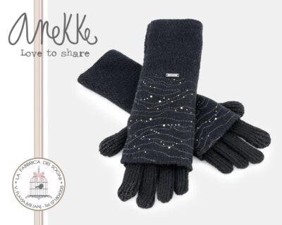 Anekke – Guanti in maglia Neri