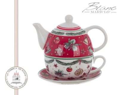 Blanc Mariclo - Tea for One Teiera e Tazza Natale